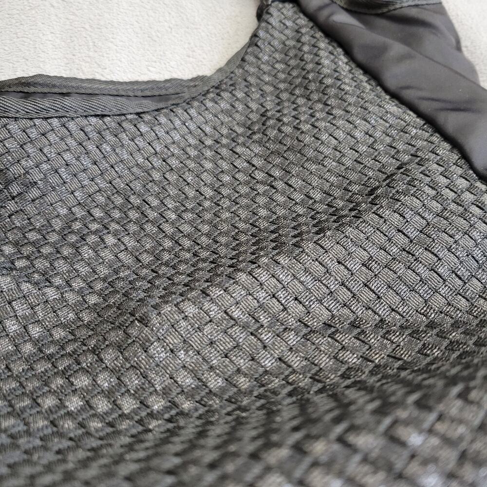 ZEE ALEXIS Purse Black Woven Boho Handbag Crossbody Strap Textured Tote Casual - Picture 13 of 14